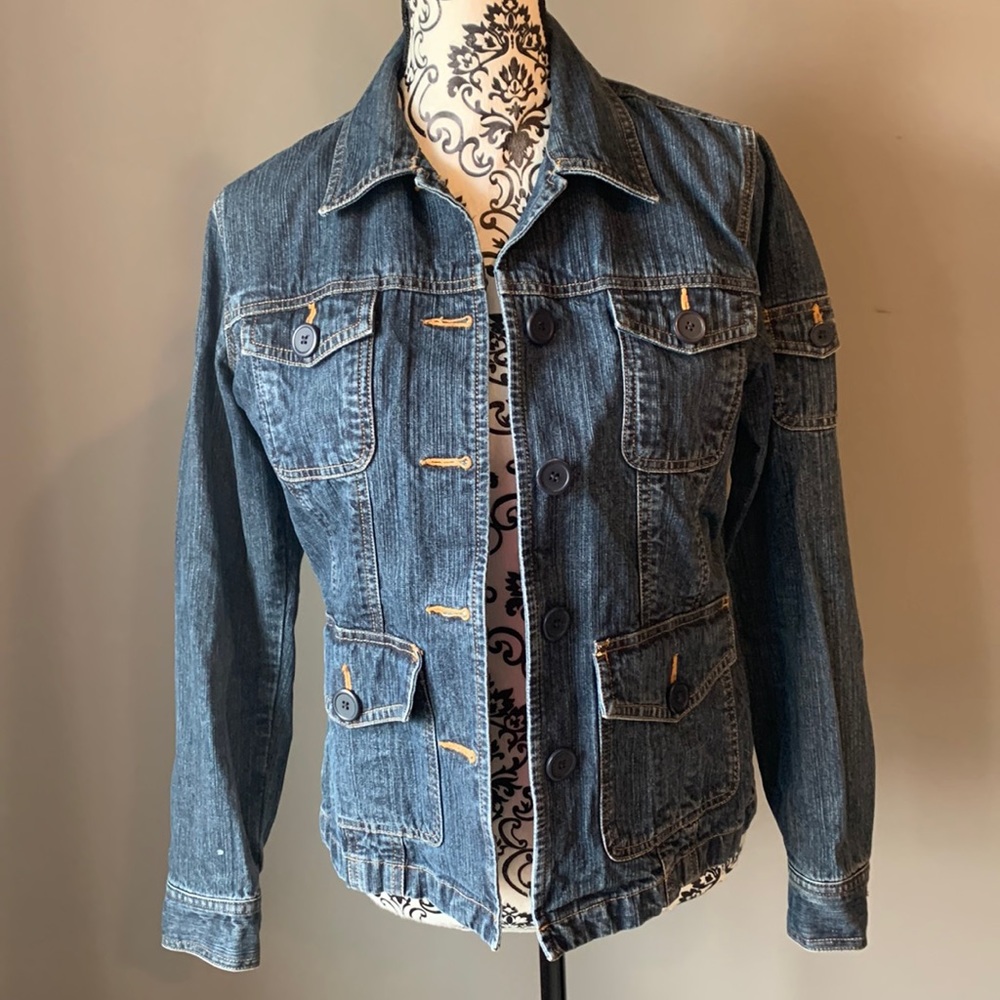 Liz Claiborne Fitted Jean Jacket - Size S
